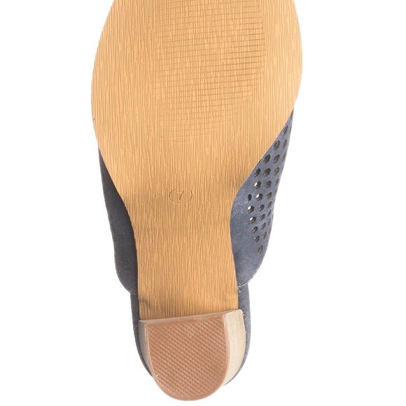 Vintage Havana New CINDY Perforated MULES Clog Slide Slip-On Women's 10 NIB Navy - Picture 7 of 12